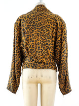 Leopard Print Suede Moto Jacket Jacket arcadeshops.com