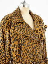 Leopard Print Suede Moto Jacket Jacket arcadeshops.com