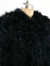 Black Marabou Feather Jacket Jacket arcadeshops.com