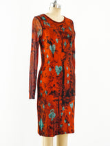 Jean Paul Gauliter Printed Jersey Dress Top arcadeshops.com