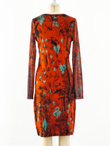 Jean Paul Gauliter Printed Jersey Dress Top arcadeshops.com