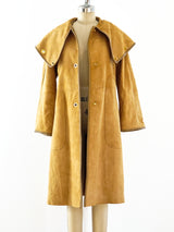Camel Suede Toggle Coat Jacket arcadeshops.com
