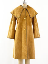 Camel Suede Toggle Coat Jacket arcadeshops.com