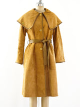 Camel Suede Toggle Coat Jacket arcadeshops.com