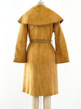 Camel Suede Toggle Coat Jacket arcadeshops.com
