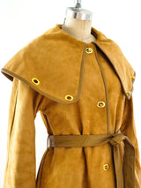 Camel Suede Toggle Coat Jacket arcadeshops.com