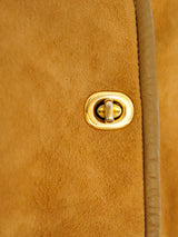 Camel Suede Toggle Coat Jacket arcadeshops.com