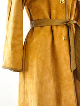 Camel Suede Toggle Coat Jacket arcadeshops.com