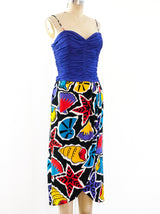 Guy Laroche Aquatic Print Jersey Dress Dress arcadeshops.com