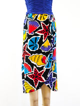 Guy Laroche Aquatic Print Jersey Dress Dress arcadeshops.com