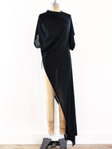 Issey Miyake Asymmetrical Draped Jersey Tunic Top arcadeshops.com
