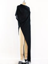 Issey Miyake Asymmetrical Draped Jersey Tunic Top arcadeshops.com