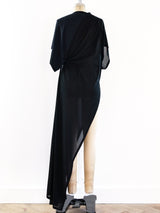 Issey Miyake Asymmetrical Draped Jersey Tunic Top arcadeshops.com