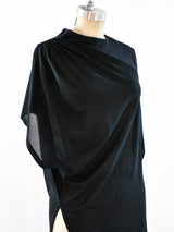 Issey Miyake Asymmetrical Draped Jersey Tunic Top arcadeshops.com