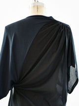 Issey Miyake Asymmetrical Draped Jersey Tunic Top arcadeshops.com