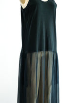 Comme des Garcons Jersey and Chiffon Tank Dress Dress arcadeshops.com