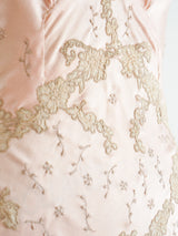 Embroidered Lace Silk Slip Dress arcadeshops.com