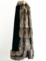 Fur Trimmed Velvet Opera Cape Jacket arcadeshops.com