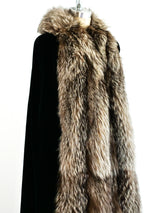 Fur Trimmed Velvet Opera Cape Jacket arcadeshops.com