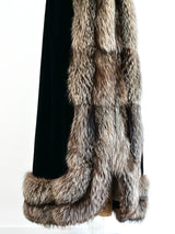 Fur Trimmed Velvet Opera Cape Jacket arcadeshops.com
