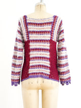 1970's Crochet Knit Sweater Top arcadeshops.com