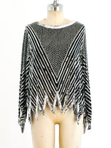 Silver Sequin Embellished Top Top arcadeshops.com