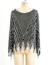Silver Sequin Embellished Top Top arcadeshops.com