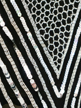 Silver Sequin Embellished Top Top arcadeshops.com