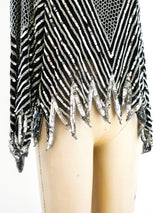 Silver Sequin Embellished Top Top arcadeshops.com