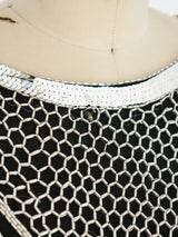 Silver Sequin Embellished Top Top arcadeshops.com