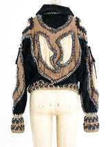 Patchwork Suede Zip Front Jacket Jacket arcadeshops.com