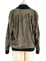 Yves Saint Laurent Sequin Print Cardigan Jacket arcadeshops.com
