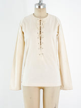 Yves Saint Laurent Lace Up Safari Top Top arcadeshops.com