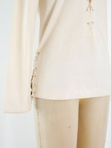 Yves Saint Laurent Lace Up Safari Top Top arcadeshops.com