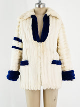 Sheared Beaver Sailor Inspired Fur Jacket Jacket arcadeshops.com
