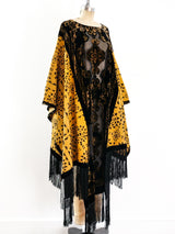 Mudcloth and Devore Velvet Caftan Dress arcadeshops.com