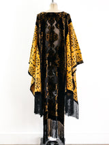 Mudcloth and Devore Velvet Caftan Dress arcadeshops.com