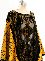 Mudcloth and Devore Velvet Caftan Dress arcadeshops.com