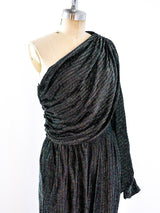 Multicolor Lurex One Sleeved Jumpsuit Suit arcadeshops.com