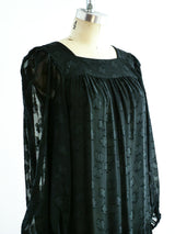 Yves Saint Laurent Tiered Chiffon Gown Dress arcadeshops.com