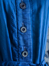 Jean Varon Indigo Printed Peasant Dress Dress arcadeshops.com