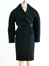 Alaia Felted Wool Fringed Skirt Ensemble Suit arcadeshops.com