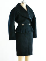 Alaia Felted Wool Fringed Skirt Ensemble Suit arcadeshops.com