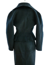 Alaia Felted Wool Fringed Skirt Ensemble Suit arcadeshops.com
