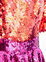 Arnold Scaasi Colorblock Sequin Jumpsuit Suit arcadeshops.com