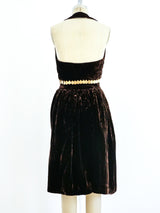 Adolfo Velvet Coin Fringed Ensemble Suit arcadeshops.com