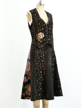 1970's Roberto Cavalli Printed Suede Ensemble Suit arcadeshops.com