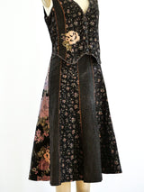 1970's Roberto Cavalli Printed Suede Ensemble Suit arcadeshops.com