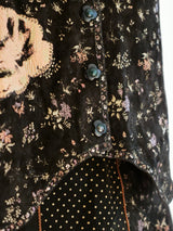 1970's Roberto Cavalli Printed Suede Ensemble Suit arcadeshops.com