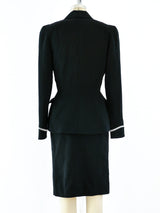 Thierry Mugler Rhinestone Trimmed Skirt Ensemble Suit arcadeshops.com